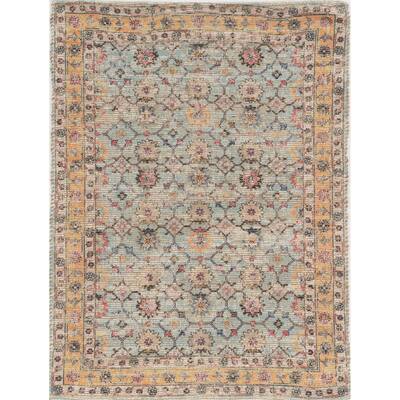 The Curated Nomad Lamartine Hand-woven Jute Floral Medallion Area Rug