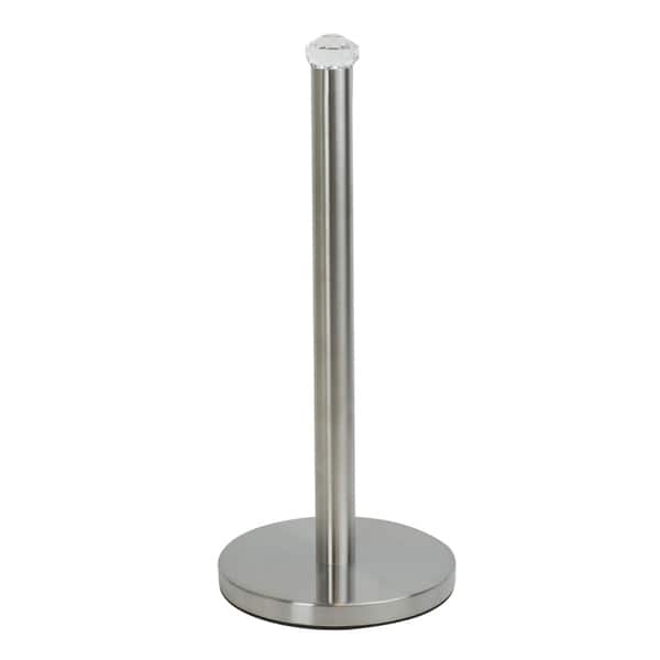 Shop Freestanding Paper Towel Holder With Faux Crystal Top Satin