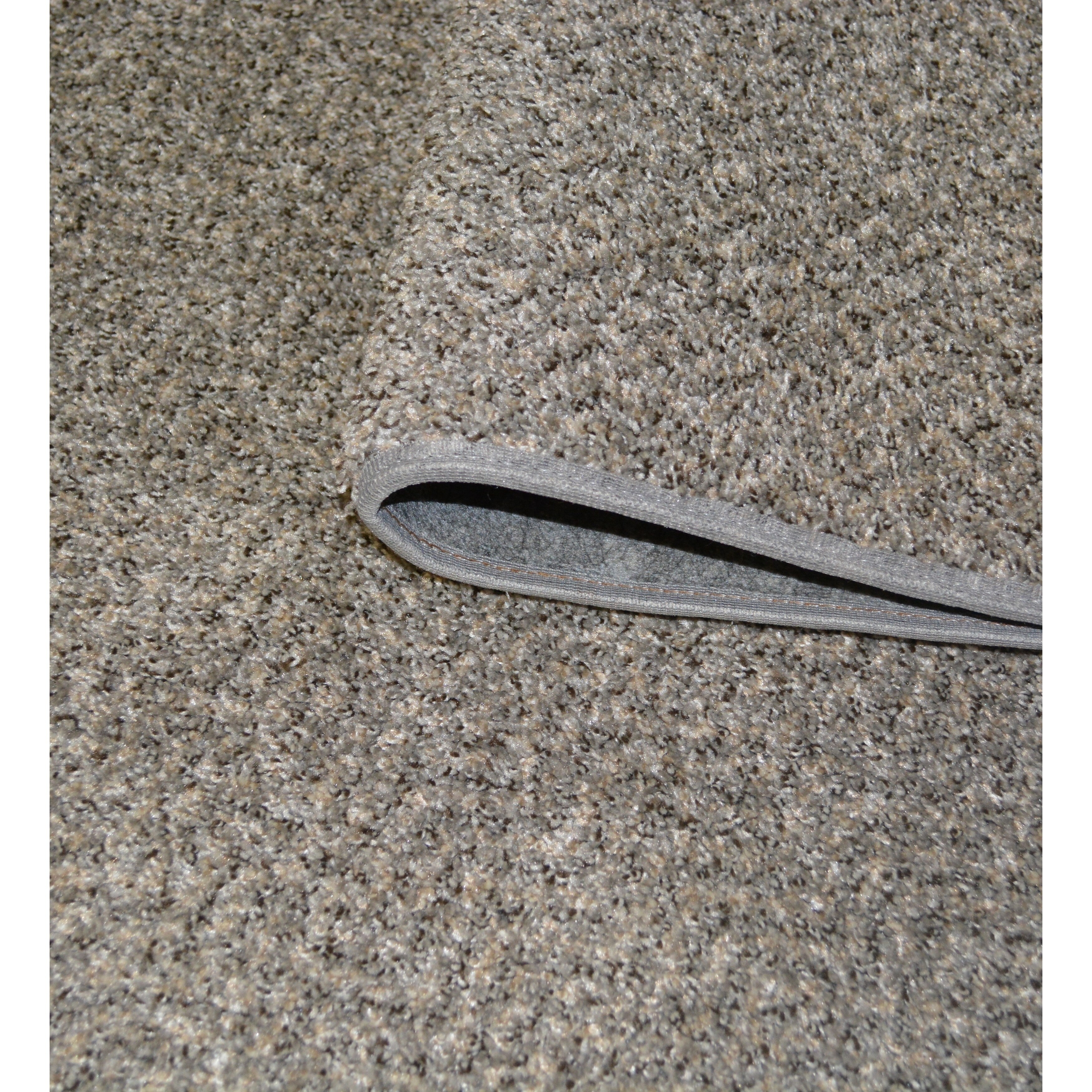 "SIMPLY SOFT" Plush Bound Carpet LARGE Area Rug Runner Beige Gray Custom Sizes 