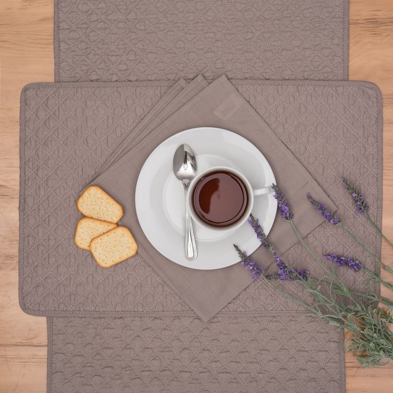 Abbott Solid Color Quilted Placemat (Set of 6) - N/A