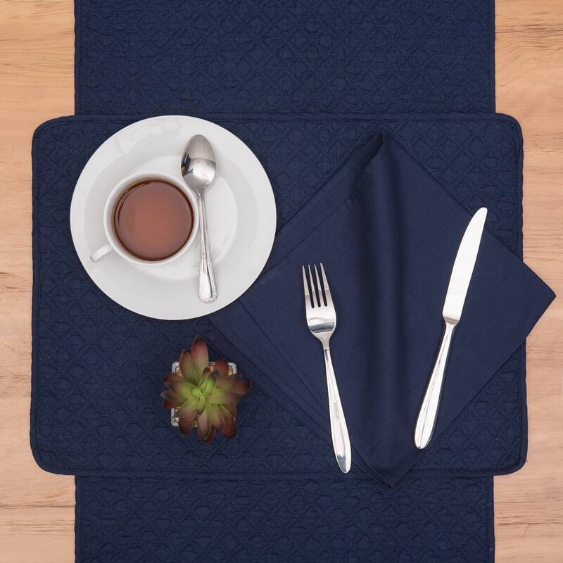 Abbott Solid Color Quilted Placemat (Set of 6) - N/A