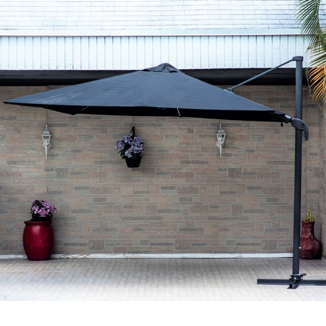 Shop Black Friday Deals On 10 Deluxe Patio Umbrella With Led Lights By Havenside Home Base Included Overstock 28134125