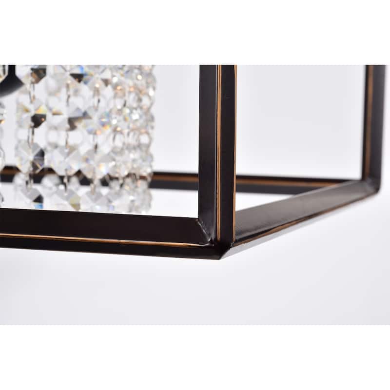 Lorette Oil Rubbed Bronze 3-light Crystal Chandelier