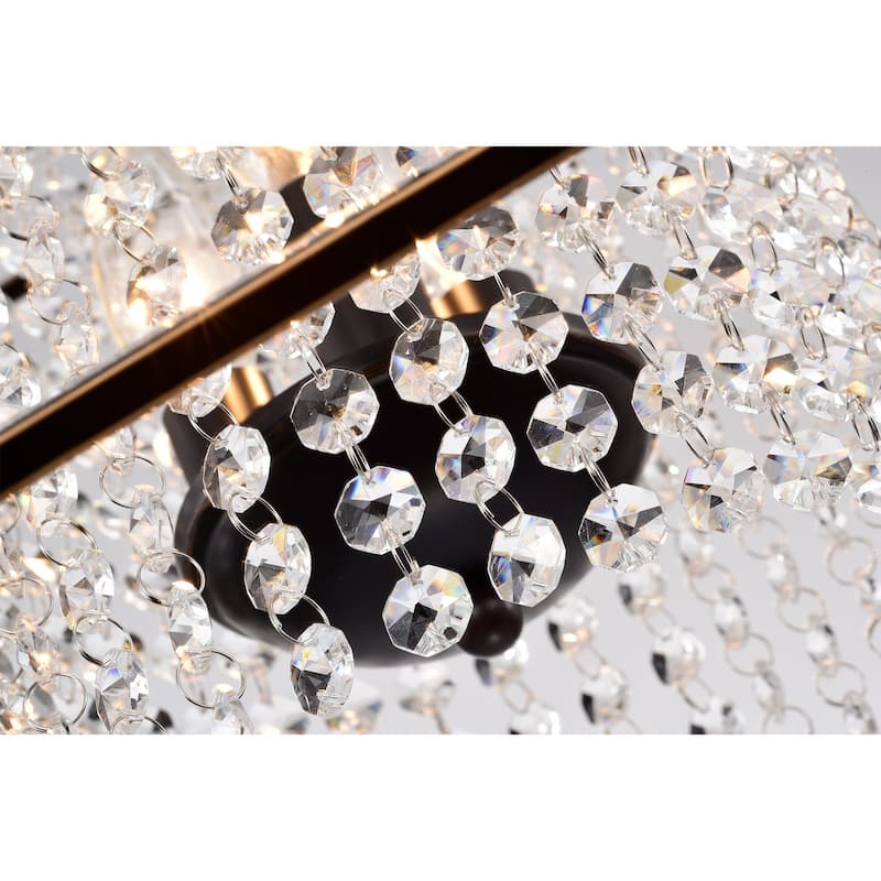 Lorette Oil Rubbed Bronze 3-light Crystal Chandelier
