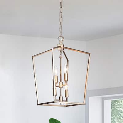 Carpena Light Brown Metal 4-light Chandelier