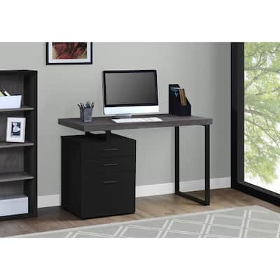 Computer Desk, Home Office, Laptop, Left, Right Set-up, Storage Drawers, 48" Long, Work, Metal, Laminate, Contemporary