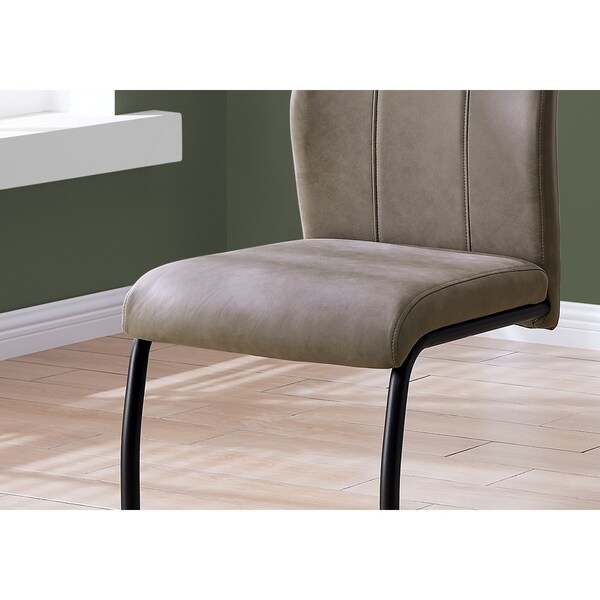 Taupe dining chairs with chrome legs hot sale