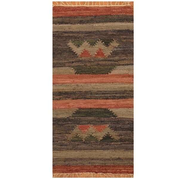 Handmade One-of-a-Kind Wool Kilim (India) - 1'9 x 3'5