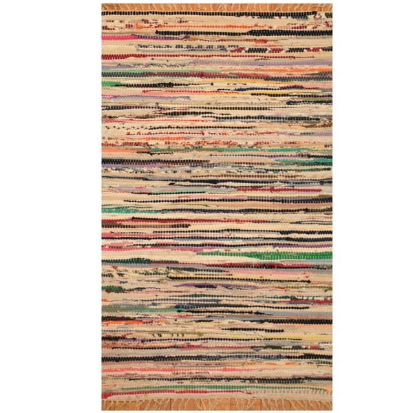 Handmade One-of-a-Kind Wool Kilim (India) - 2' x 3'2