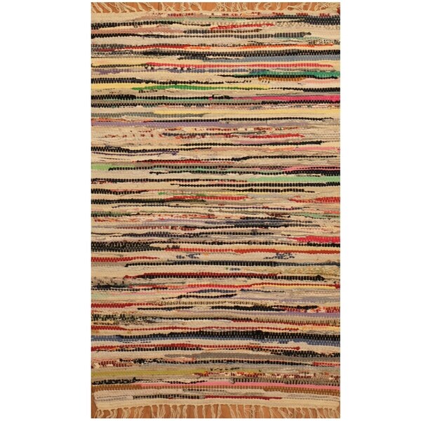Handmade One-of-a-Kind Wool Kilim (India) - 2' x 3'