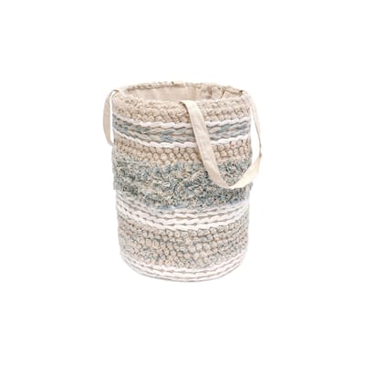 Pasargad Home Grandcanyon Cotton Braided Basket, Beige