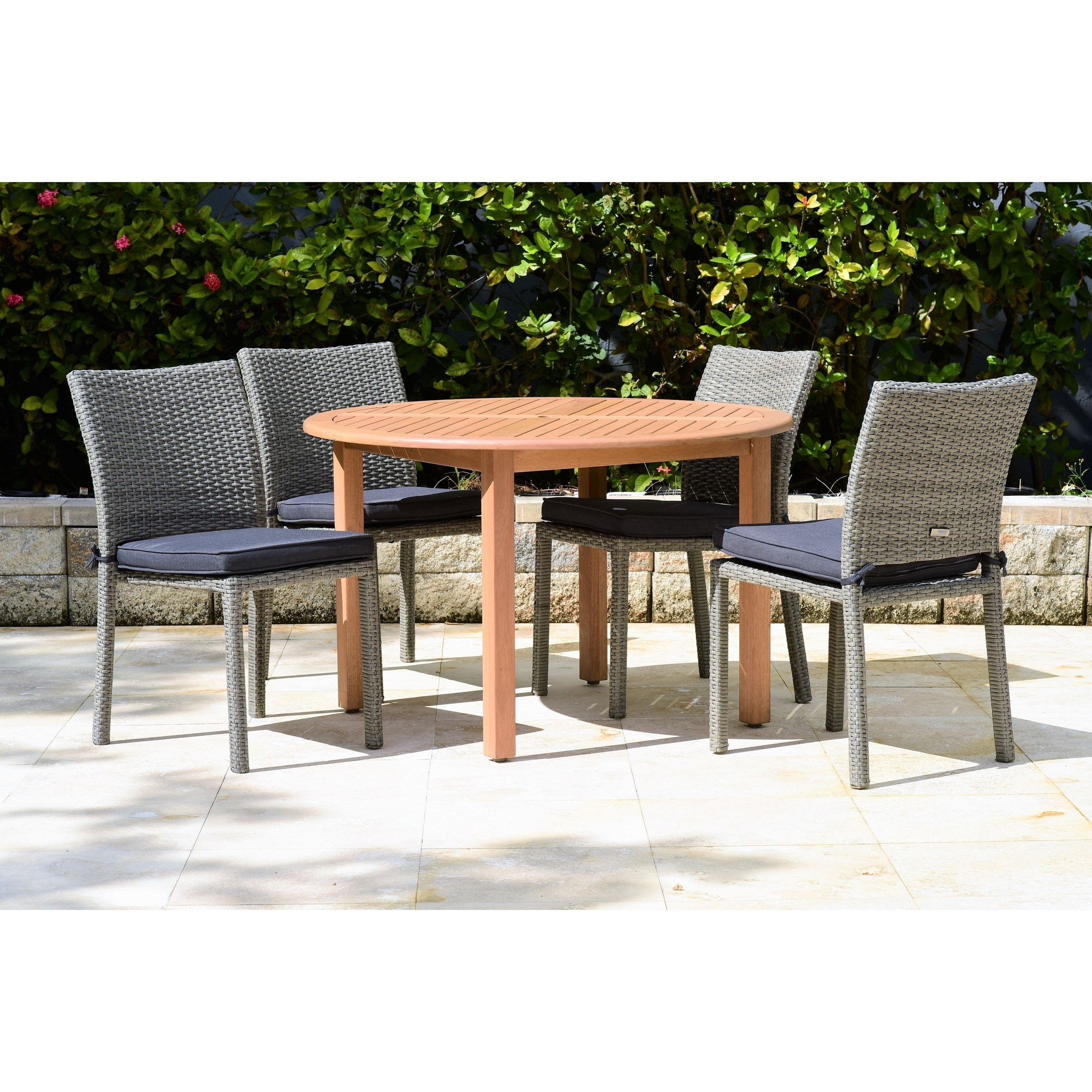 5 piece discount round patio set