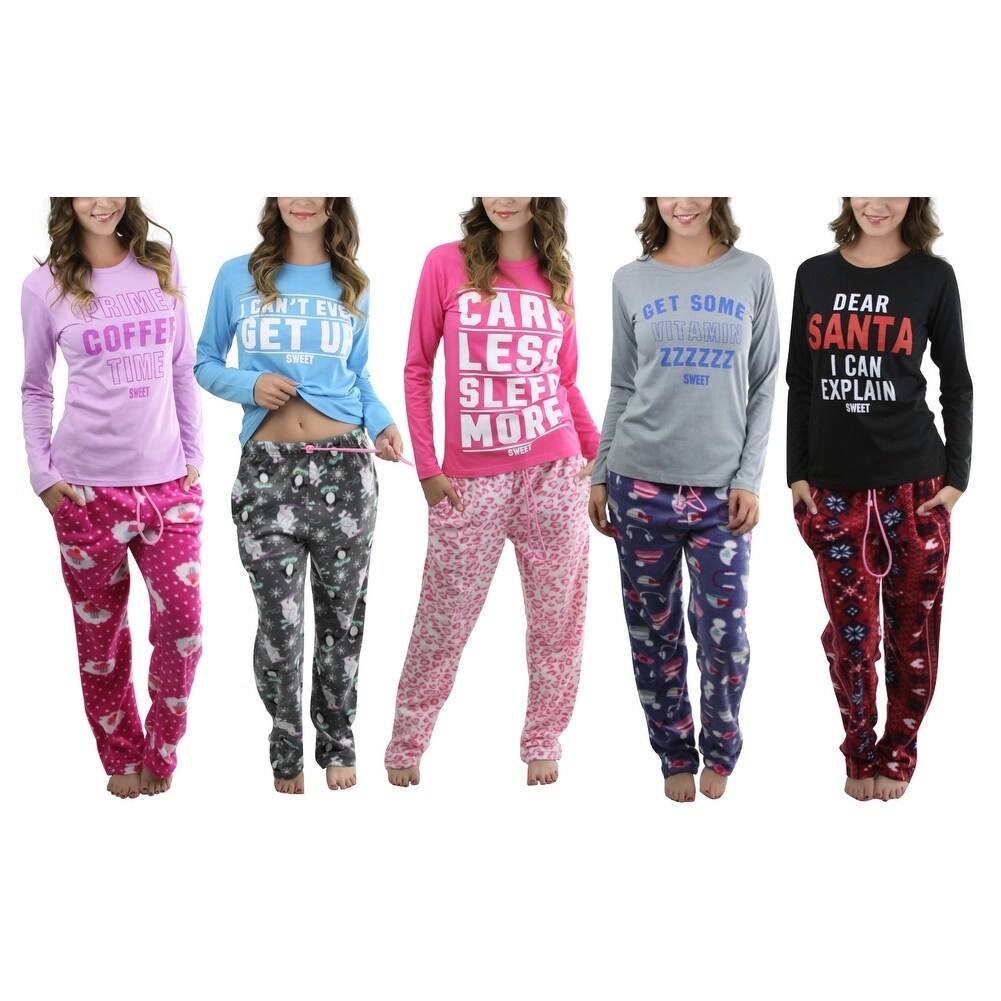 womens fleece pyjama sets