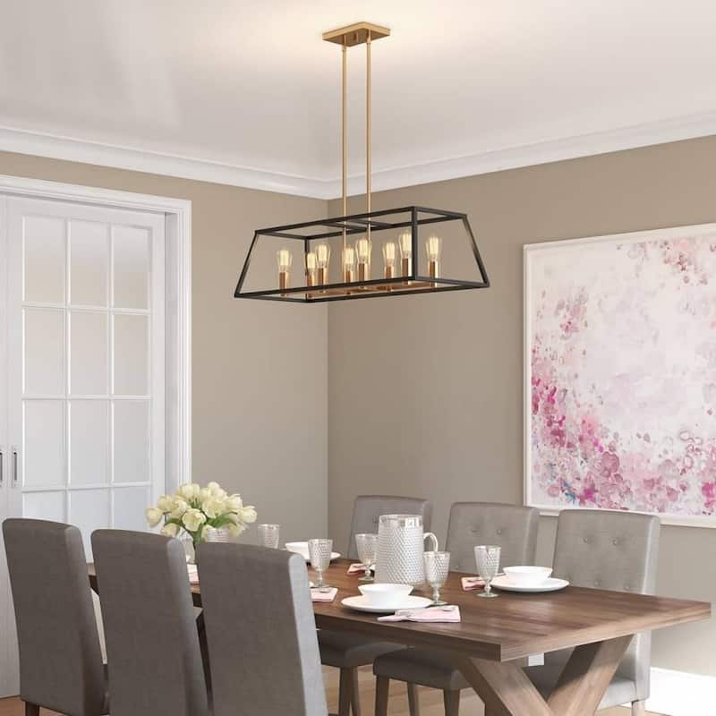 Rectangular 8 Pendant Light Fixture
