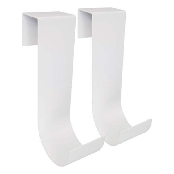 Mide Products 10 in. L Powder Coated White Aluminum Long Fence Mount Hook 25 lb. 2 pk