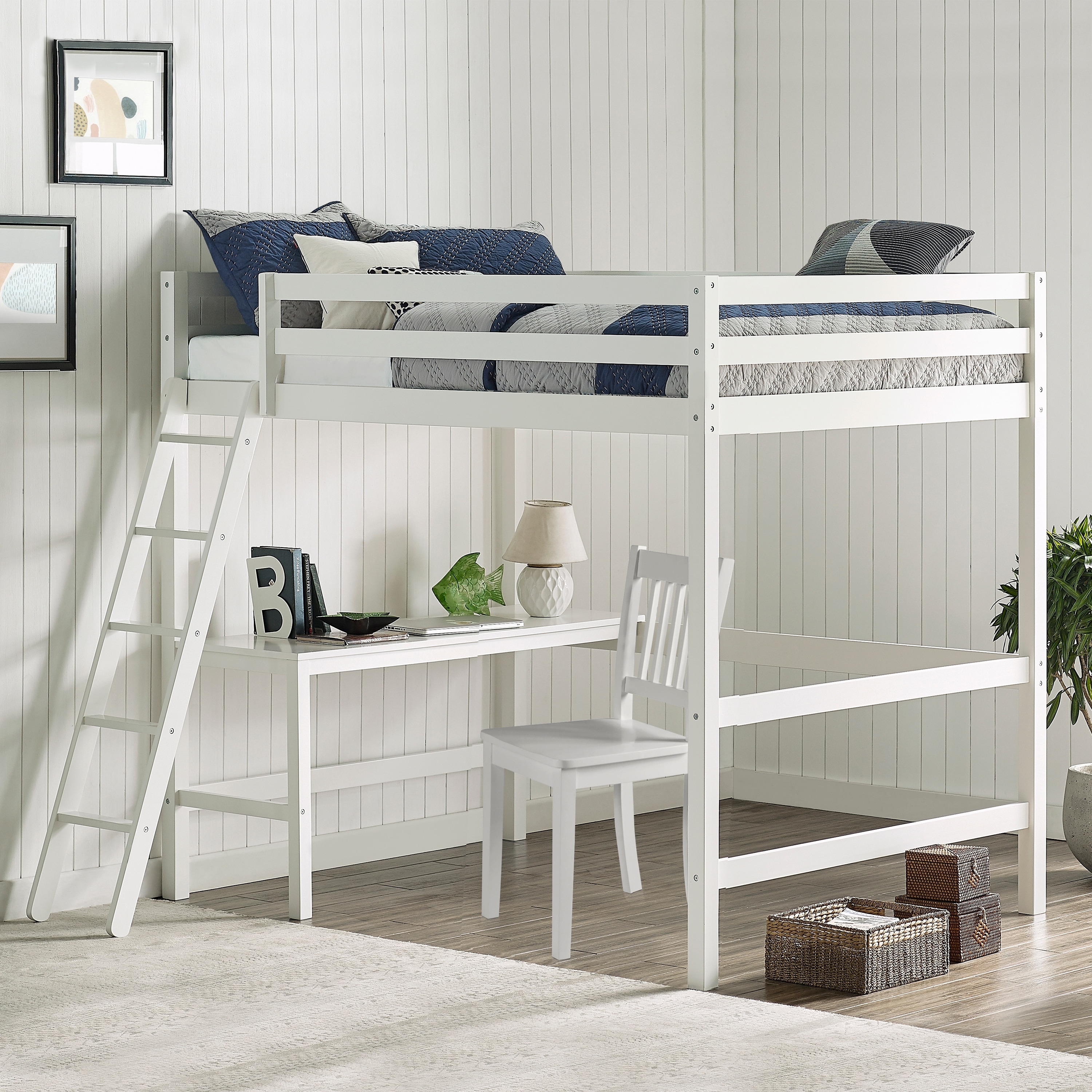 bunk bed with chair