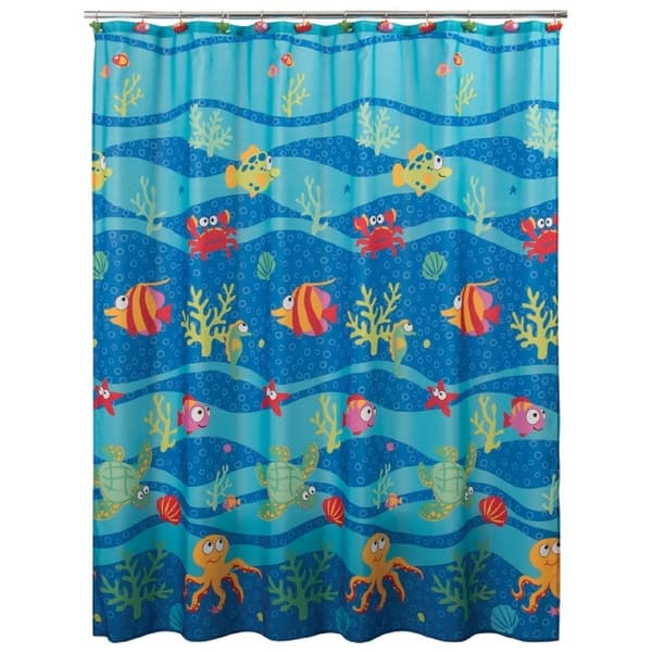 12 Tropical Fish Shower Curtain Hooks Bright Tropical Ocean Aquatic Tide  Pool