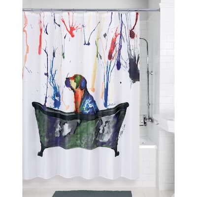 Porch & Den Fleischner Tub Dog' Shower Curtain
