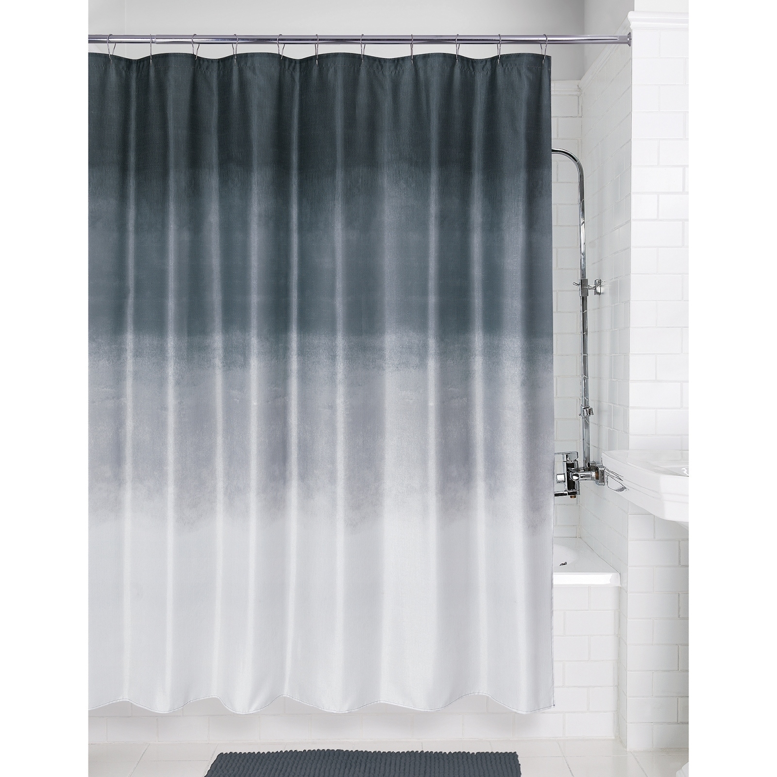 Metallic Ombre Glimmer Shower Curtain Grey On Sale Overstock 28135797