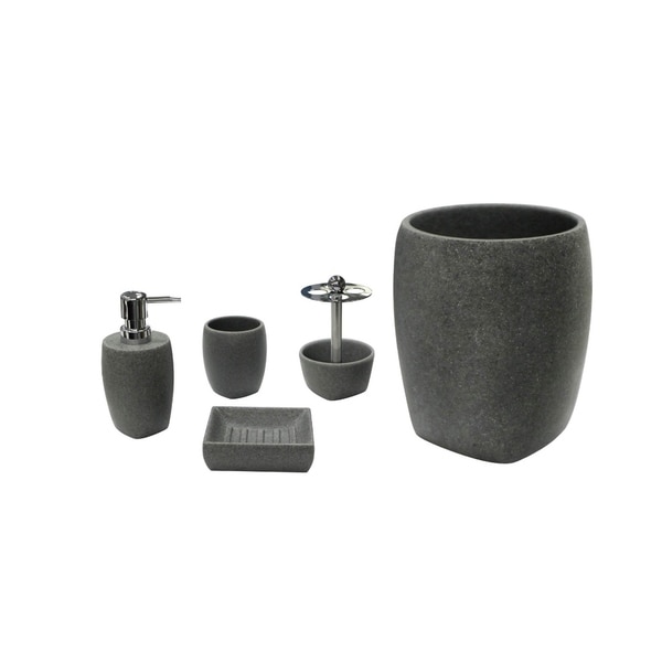 charcoal sandstone bathroom accessories