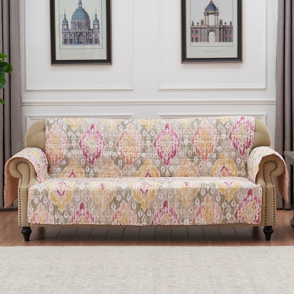 Porch & Den DeeAnn Blush Reversible Sofa Couch Protector