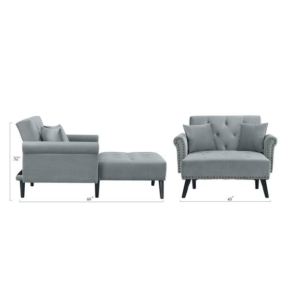 Shop Victorian Style Velvet Nailhead Accent Chaise Lounge Free
