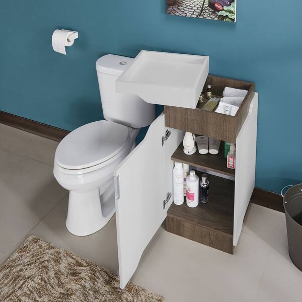 Shop Furniture Of America Shar Modern White 2 Shelf Bathroom