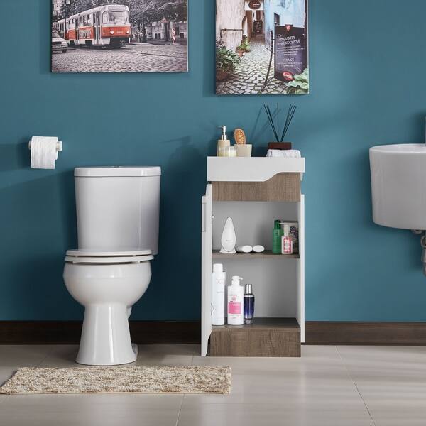 Shop Furniture Of America Shar Modern White 2 Shelf Bathroom