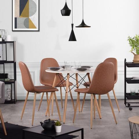 Furniture Of America Sail Traditional Pine Leatherette Dining