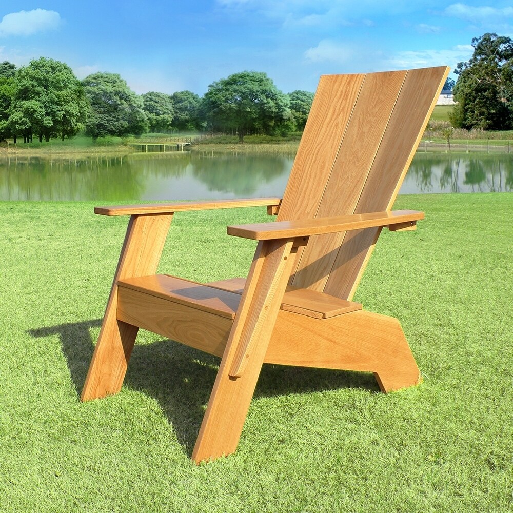 white oak adirondack chair