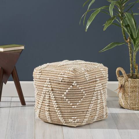 Delans Boho Cube Pouf by Christopher Knight Home