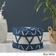 preview thumbnail 2 of 10, Azelea Boho Cube Wool and Cotton Pouf by Christopher Knight Home