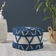preview thumbnail 1 of 10, Azelea Boho Cube Wool and Cotton Pouf by Christopher Knight Home