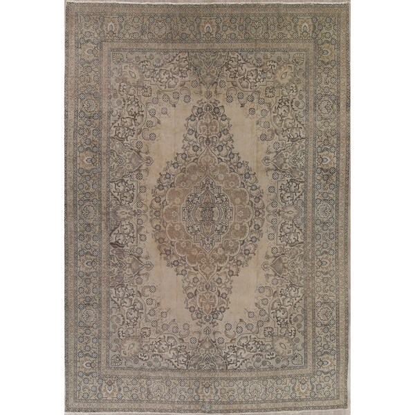 Vintage Tabriz Faded Distressed Hand Knotted Oriental Persian Area Rug - 15'11" x 11'1"