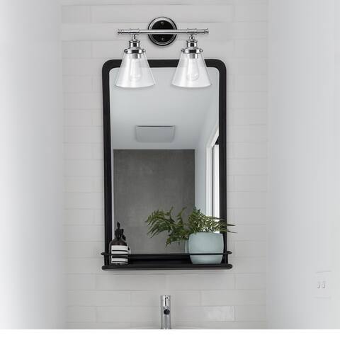 Porch & Den Churchley Vanity Light with Clear Glass Shades