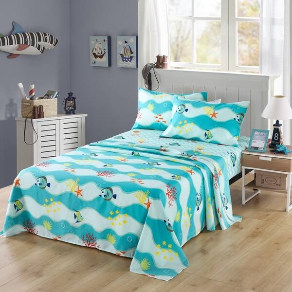 Shop Porch Den Lumbee Twin Size Aquatic Sheets Free Shipping