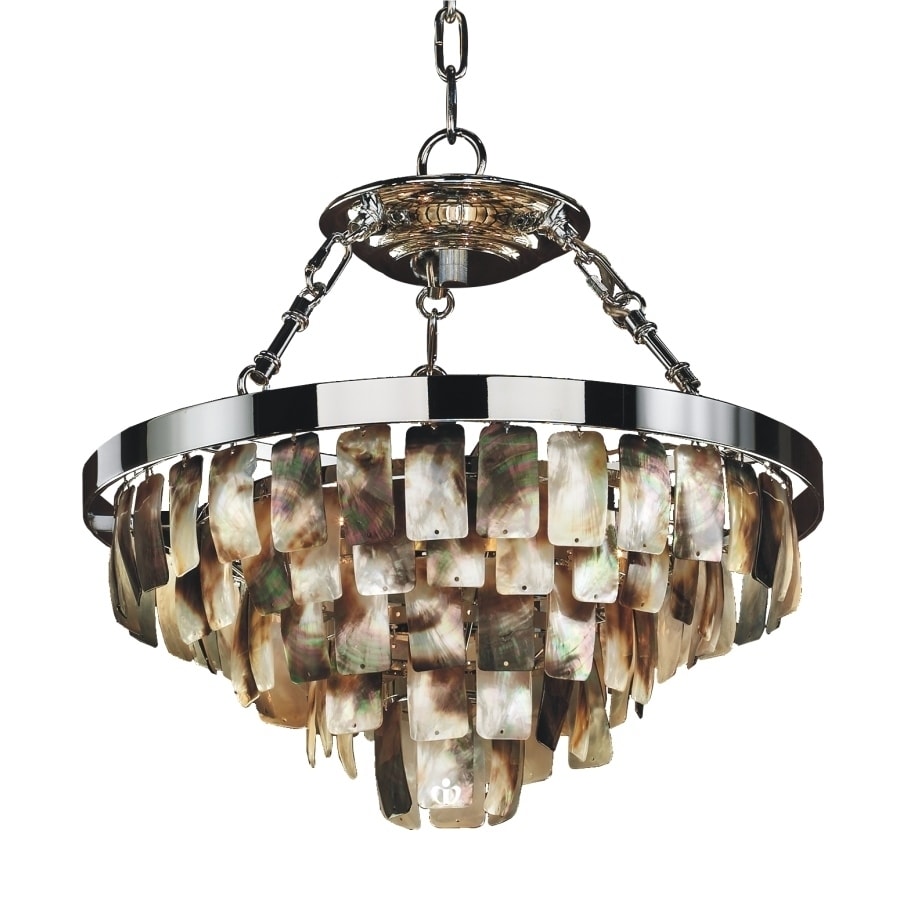 16"W Dark Shell Chandelier (Malibu 618V 13 to 24 Inches - 16) - Chandeliers For Bedrooms by Overstock.com