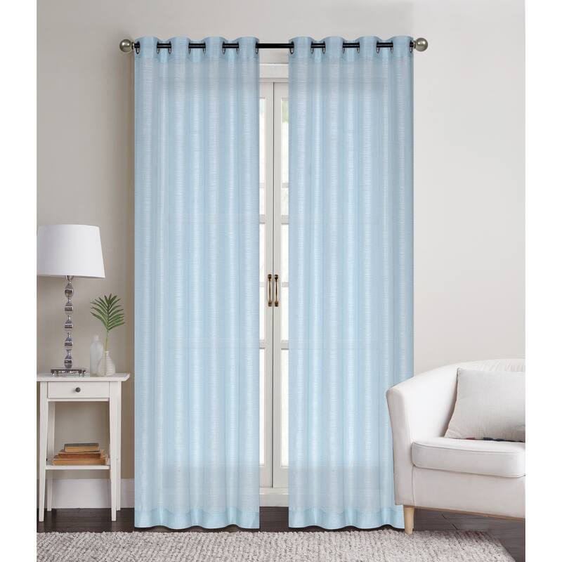 Porch & Den Carillion Semi-Sheer Jacquard Grommet Panel