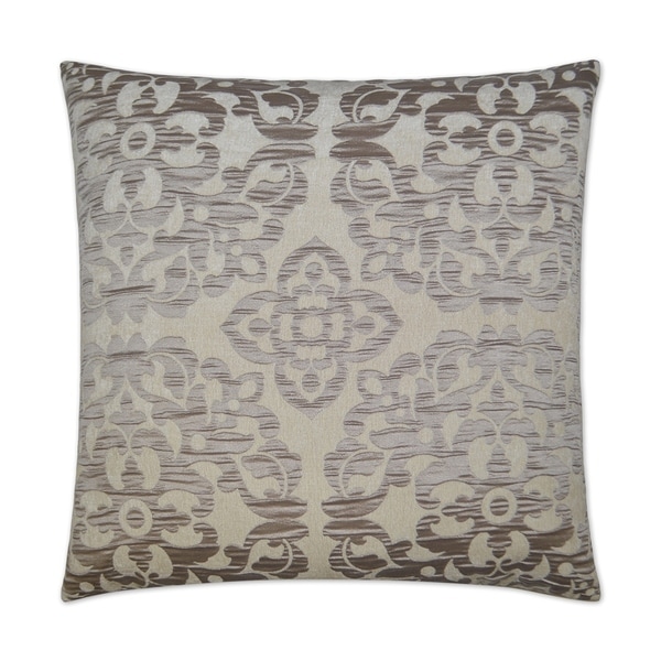 Monte-Taupe Feather Down Hidden Zipper 24-inch Decorative Throw Pillow