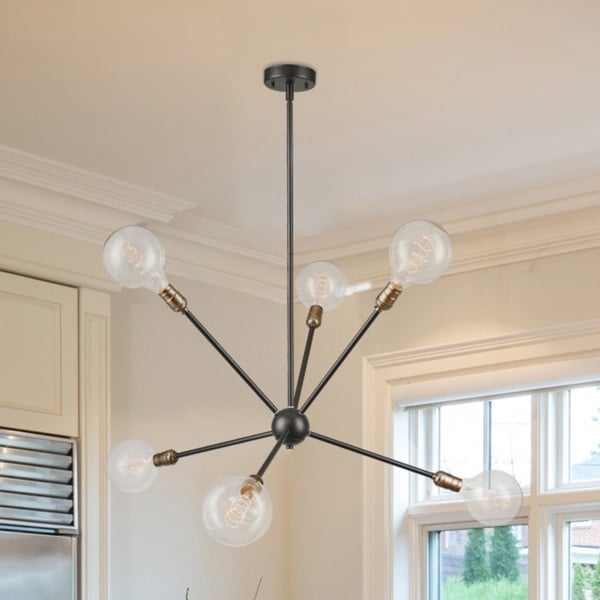 Carson Carrington Ultra 6-light Matte Black Chandelier. Opens flyout.
