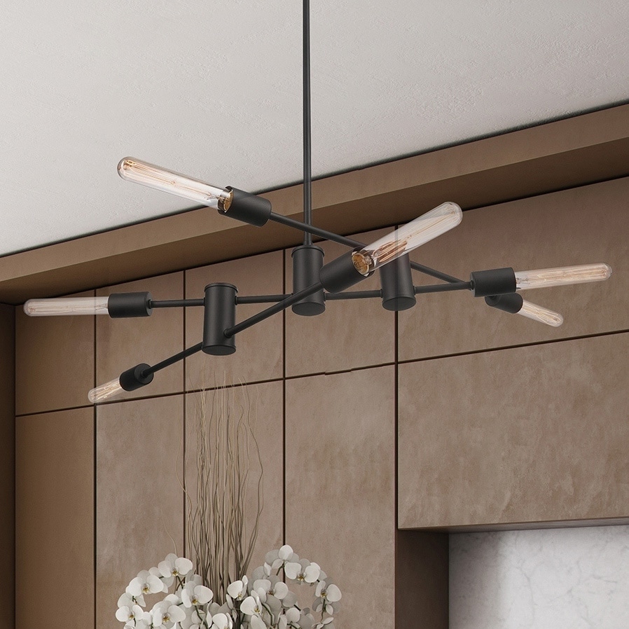 Carbon Loft Baptiste 6-light Dark Bronze Chandelier with Bulbs Included - Chandeliers For Bedrooms by Overstock.com