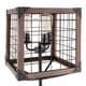 preview thumbnail 4 of 9, The Gray Barn Marsh Bend Industrial Floor Lamp with Wooden Wire Crate Shade