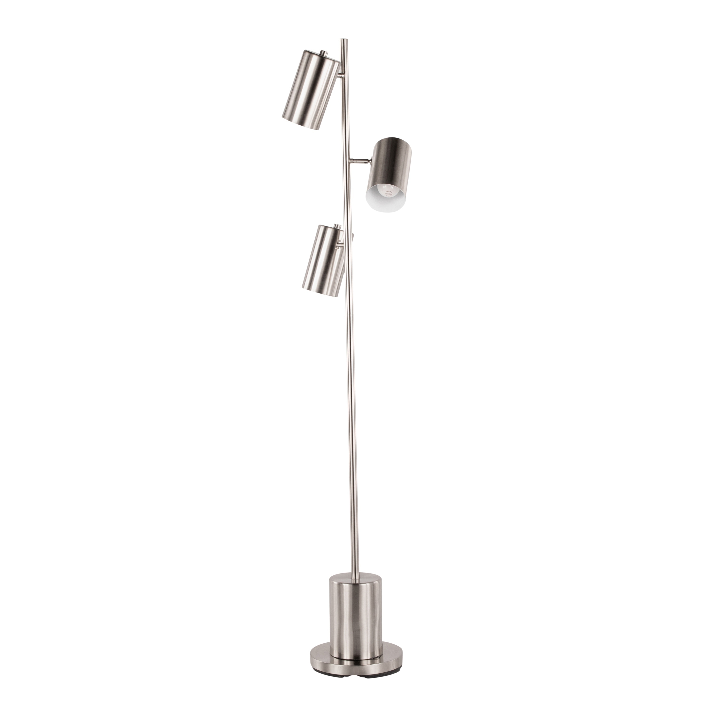 Silver Orchid Dresser Brushed Stainless Steel Floor Lamp On 28153842 Brushed Stainless Steel Floor Lamp