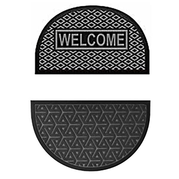 Shop Outdoor Wilson Half Round Front Doormat Polyester Rubber