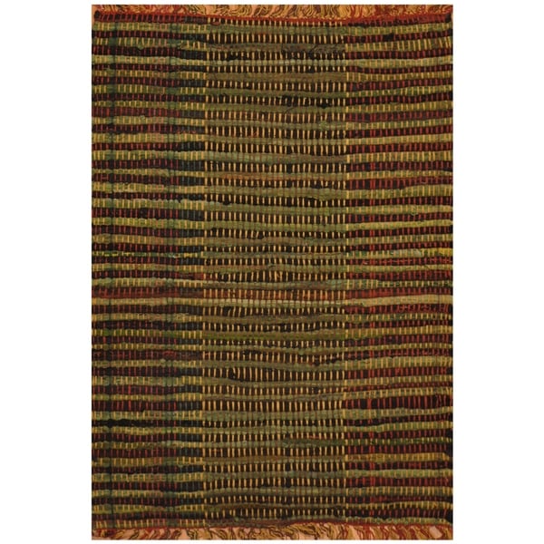 Handmade One-of-a-Kind Wool Kilim (India) - 2' x 2'10