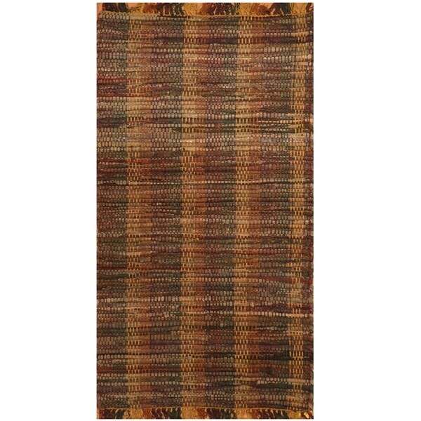 Handmade One-of-a-Kind Wool Kilim (India) - 2'1 x 3'10