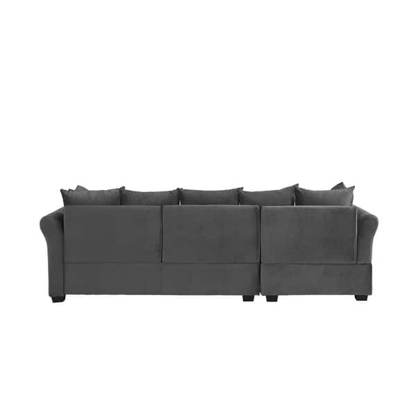 Low Profile Sectional Sofa With Left Facing Chaise Velvet Sectional Sofa With Left Facing Chaise