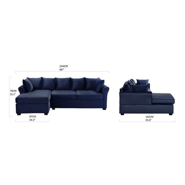 Low Profile Sectional Sofa With Left Facing Chaise Velvet Sectional Sofa With Left Facing Chaise