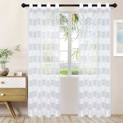 Buy White 63 Inches Sheer Curtains Online At Overstock Our Best