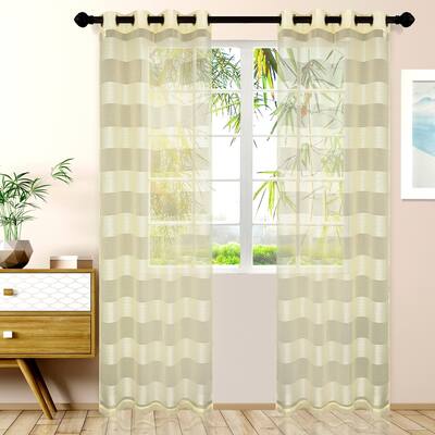 Buy 108 Inches Geometric Sheer Curtains Online At Overstock Our